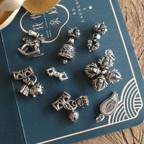 The magic pestle pendant sterling silver bracelet pendant ins small gourd Trojan pendant old silver jewelry silver accessories