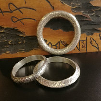 Thailand Chiang Mai handmade silver bracelet niche vintage old silver ring female sterling silver closed mouth fish scale silver bracelet