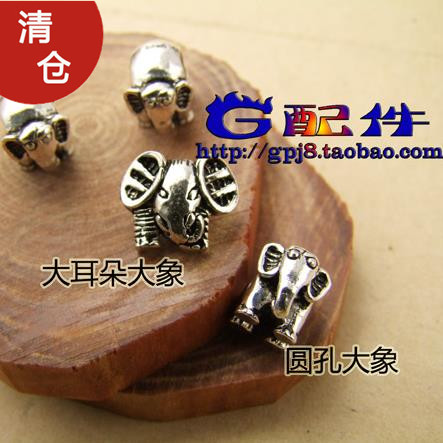 Clearance handmade diy pendant beaded hand necklace neck accessories 925 sterling silver Thai handmade silver elephant fortune