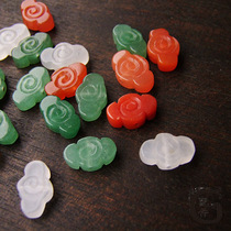 Promotion Natural Xinjiang Gobi gold silk jade Dongling Jade White Jade Xiangyun Ruyi diy loose beads women accessories jewelry