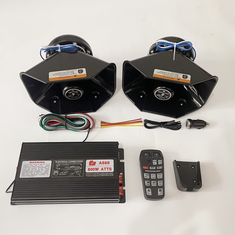 Car Modification 400600800W Siren Loudspeaker Remote Control Car Horn Host Wireless Speaker 12V24V