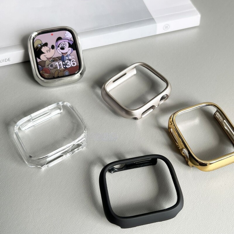 New Iwatch9 Half-Pack S11 Hard Case Suitable for Apple Applewatch7/8 Watch Pc Anti-Fall Protective Case