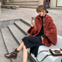 GG first love the Republic of China wind lamb wool sheep cutting wool one coat 2021 new autumn winter fur coat women