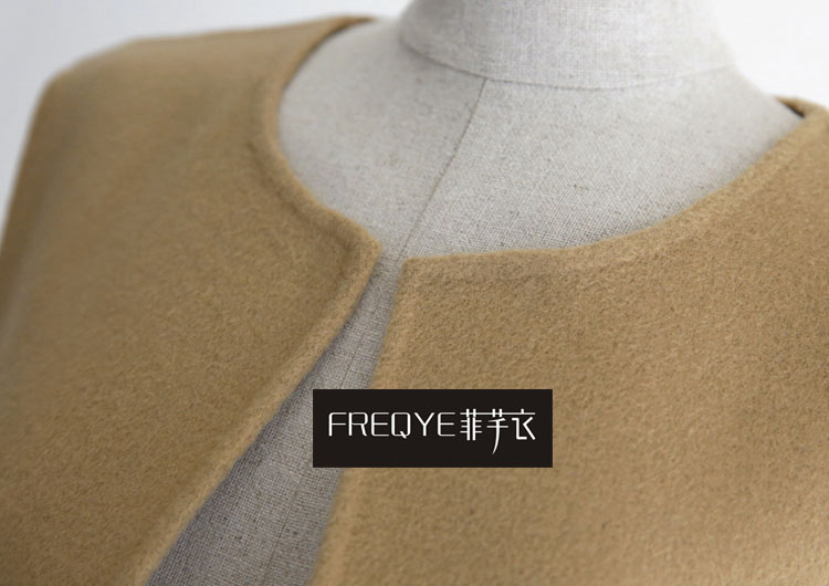 Mới mùa xuân và mùa thu mới len vest vest nữ dài tay vòng cổ vest hoang dã cashmere áo len áo dạ nữ