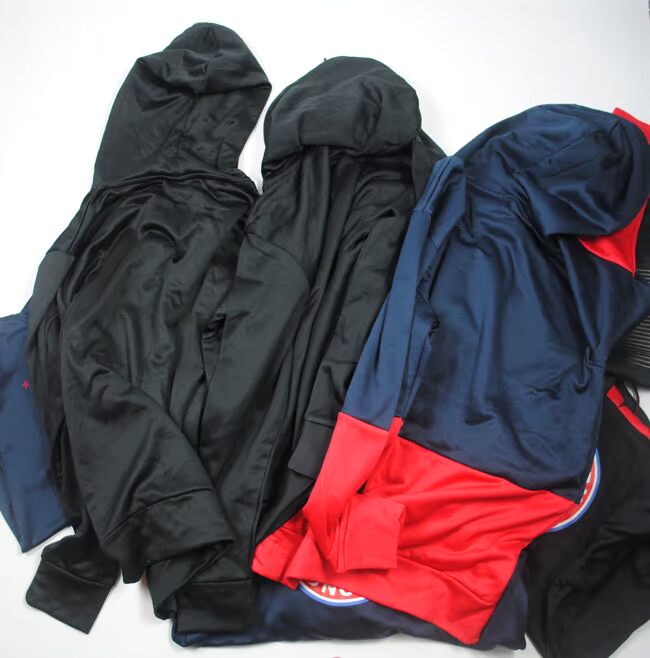 Mười mẫu Quạt áo len Polyester Áo len BF áo khoác gió bóng đá ấm lên áo len thể thao áo hoodie nam cao cấp