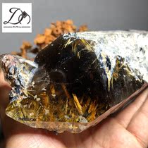 Big dream crystal natural titanium crystal ore ornaments lucky into the treasure town house to ward off evil Feng Shui