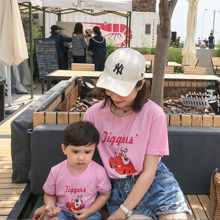 LUSON Mẹ Gia Đình Quần Áo Thời Trang In T-Shirt Mùa Hè Gia Đình Gói Một Gia Đình của Ba Gia Đình Gia Đình Gói