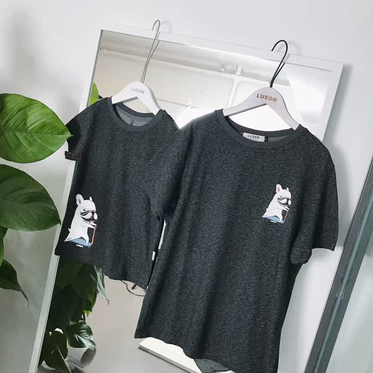 LUSON cha mẹ và con bé lỏng lẻo và thoải mái rơi vai T-shirt mùa hè gia đình mới của ba gia đình được trang bị mẹ và con