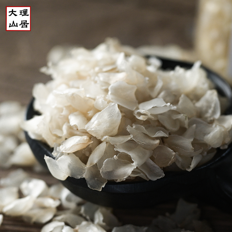 Large Geographical Mountain Residence Yunnan Liang River Single Pods Soap Corner Rice Select Snow Lotus Seed Non-Double Pods Peach Gum Golden Ear Snowflake