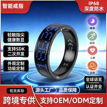 Cross-border smart ring k80 with display screen, step counting, sleep heart rate, blood oxygen health monitoring, time and battery