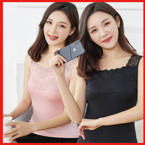 Womens summer Korean version outside wearing lace harness vest Modale with a large code pure color vest and womens undershirt