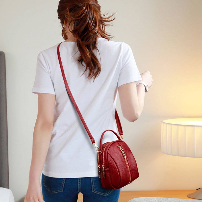 Túi đựng điện thoại di động nữ da mềm 2019 xuân hè mới mini túi nhỏ đơn giản hoang dã đeo vai Túi xách Messenger - Túi điện thoại túi đựng điện thoại nữ cao cấp