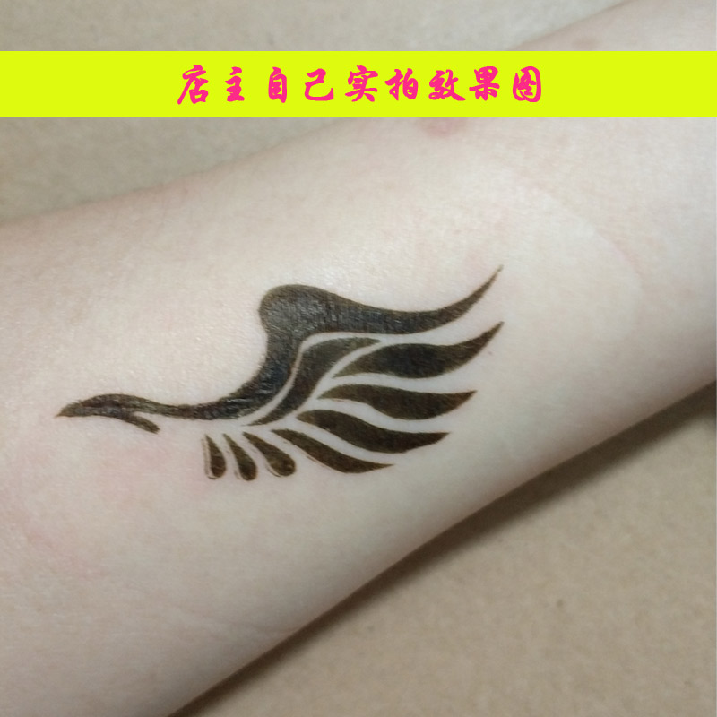 Tattoo kem bền không thấm nước bán vĩnh viễn dán hình xăm cho nam giới và phụ nữ cơ thể sơn Ấn Độ Henna kem Hannah đen hình xăm dán ngực