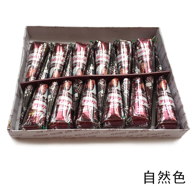 Ấn Độ Kem Henna màu tự nhiên hình xăm tự nhiên Kem vẽ tay không thấm nước bền mô phỏng hình xăm cơ thể hình xăm dán cá chép