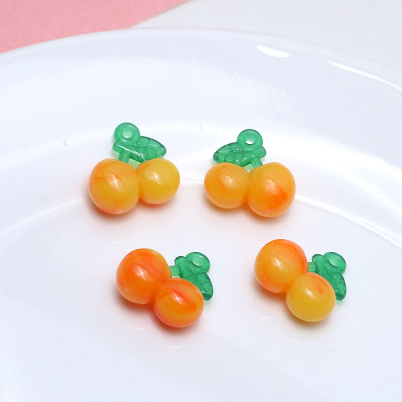 10 Pcs/package Cute Cherry Strawberry Resin Jewelry Accessories display picture 13