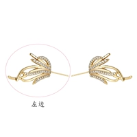 2#Крылья из перьев, инкрустированные цирконием, золотое слева.