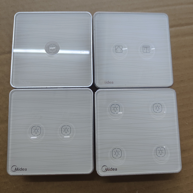 Midea Smart Switch Panel Water Ripple Series Smart Switch (Lighting/Scene/Curtain/Water and Electricity) Midea Smart Switch Panel Water Ripple Series Smart Switch (Lighting/Scene/Curtain/Water and Electricity)