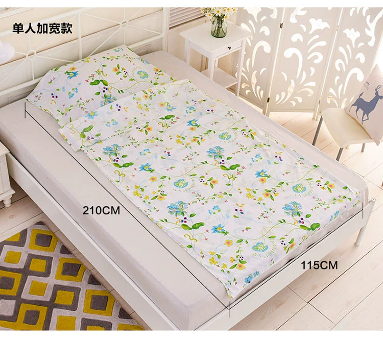 Ngoài trời di động du lịch sức khỏe túi ngủ lót bẩn giường đơn giản cotton chống bẩn khách sạn quilt siêu nhẹ xách tay du lịch