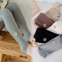 Spring and Autumn Girls Cotton Pantyhose Childrens Thin Badge Ton Leggings