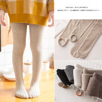 Girls pantyhose spring and autumn winter with thin velvet thick and velvet padded cotton female baby socks childrens leggings