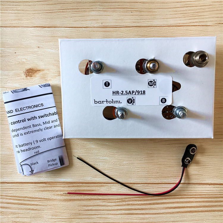 American-made Bartolini HR-2 5AP 918 three-segment balanced active bass pre-circuit