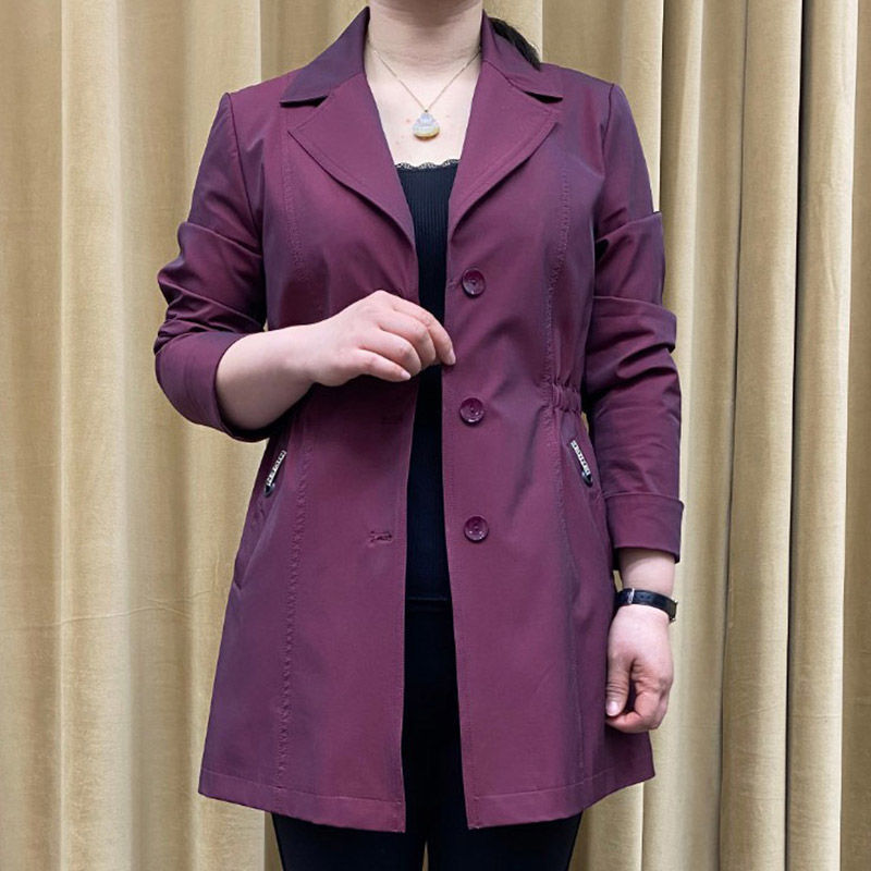Spring New Mid-Length Trench Coat, Fashionable and Elegant, Chanel-Style French Commuter Outerwear, Plus-Size Women's Clothing