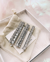  BOONEE◆Net red rhinestone hairpin side clip Girl sweet hairpin word clip Korean ins clip headdress