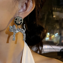 BO O N E CUTE Funny Smiling Face Kitty Earrings Cute 2022 New Personality Animal Ear Spirited Female Tide