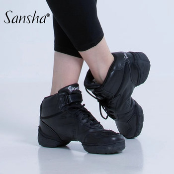 Sansha French Sansha Fleece-Lined Adult Jazz Dance Shoes, Soft-Soled Fleece-Lined Women's Sports Dance Modern Square Dance Shoes