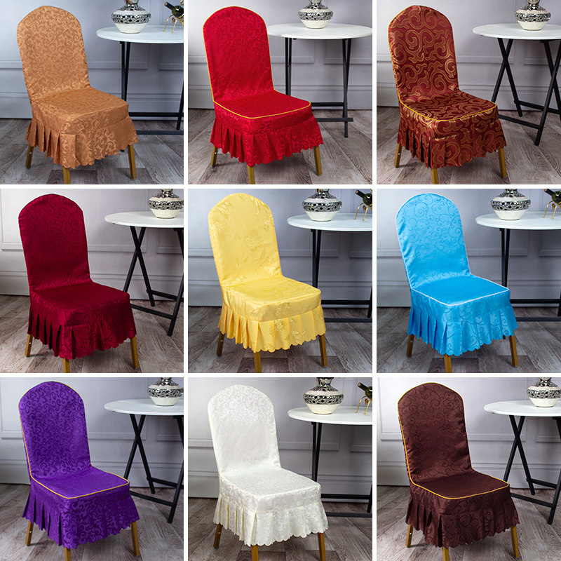 Hotel chair cover hotel restaurant wooden chair cover banquet one-piece wedding table universal stool cover fabric chair cover