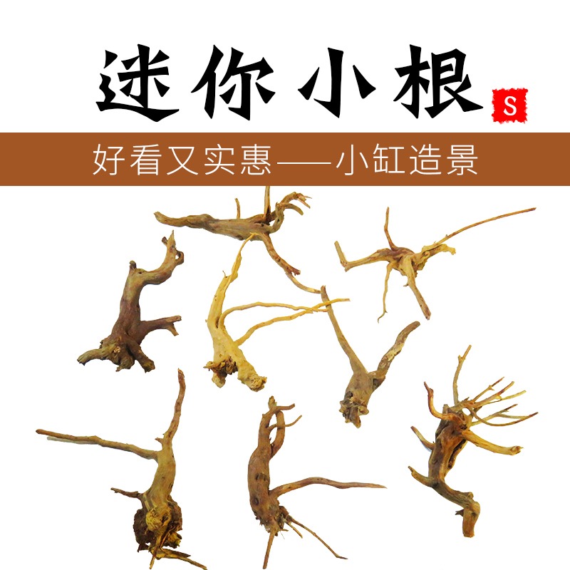 Fish Tank Landscaping Small Rooty Tree S Size Tree Root Succulent Bonsai Micro Landscape Decoration Grass Tank Small Moss Tree