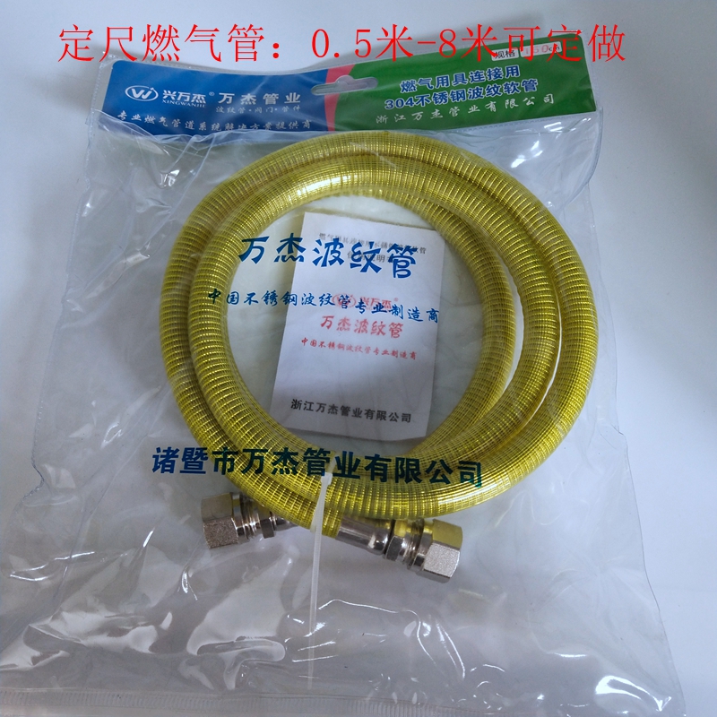 304 stainless steel fuel gas pipe natural gas bellows gas stove water heater fittings high-pressure hoses for home 