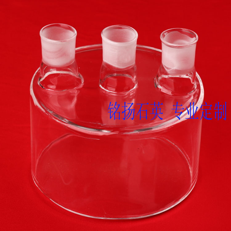 Processing custom high temperature quartz glass instrument Quartz single mouth three mouth four mouth flask Quartz flask quartz tube