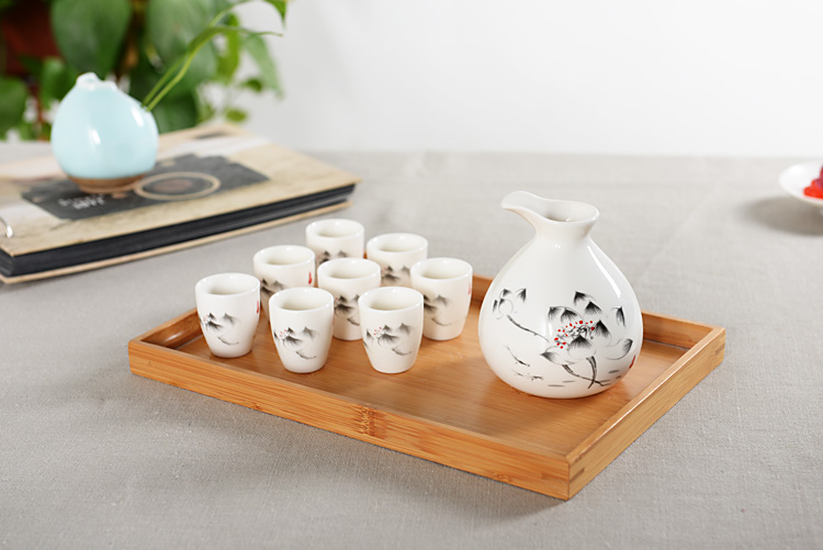 Rượu thủy tinh đặt rượu vang gốm đặt rượu vang ly rượu vang trắng ly rượu vang ly tách sáng tạo sake rượu nhỏ hầm rượu chén uống rượu đẹp