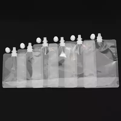Soymilk bag Disposable liquid packaging bag Juice beverage transparent self-supporting nozzle bag Chinese medicine liquid bag