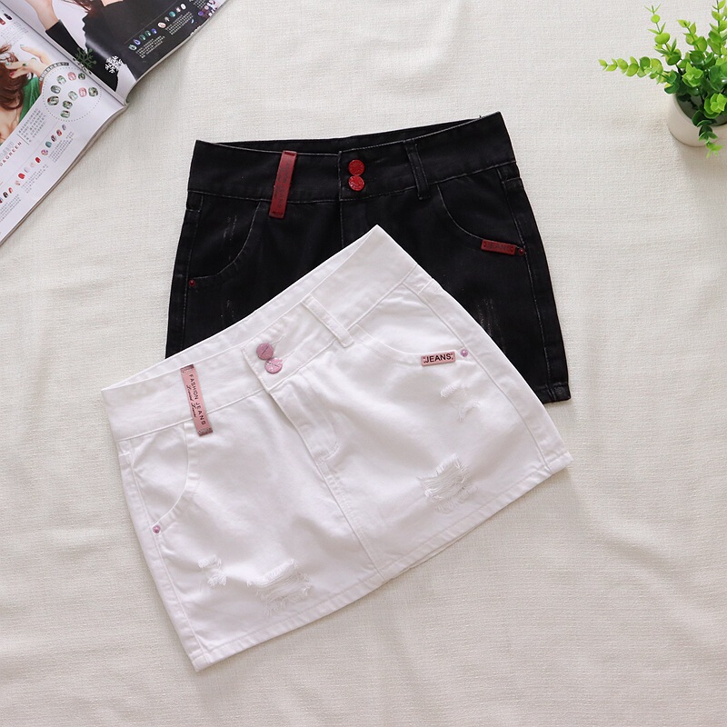 Low-Waist Denim Skirt for Women, Summer Sexy Ultra-Short Skirt, Black Anti-Exposure Hip-Hugging Skirt, Fashionable Half-Skirt, 2025 New Model