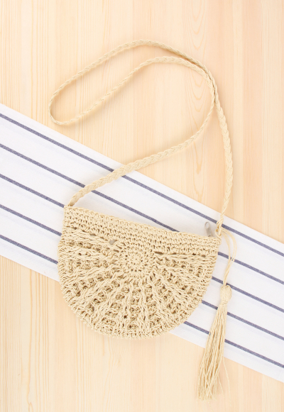 New Messenger Hand-woven Casual Straw Seaside Beach Bag25*18cm display picture 2