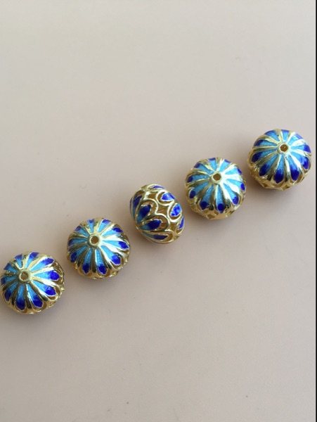 Manufacturers direct sales of S925 silver enamel amber gold DlY with bead