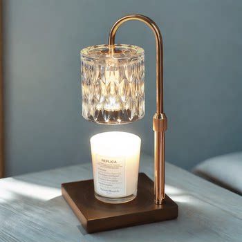 Crystal Glass Adjustable Aromatherapy Wax Melting Lamp Bedside Table Lamp Scented Candle Melting Lamp Bedroom Night Light Floor Lamp