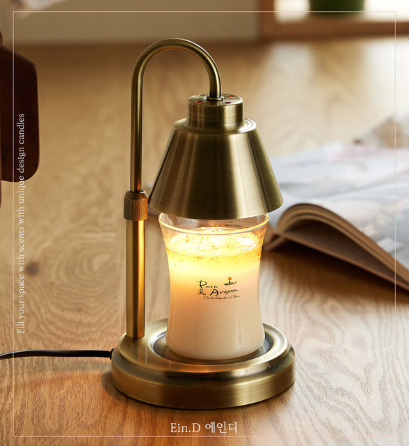 Retro copper ins scented candle lamp bedside table lamp bedroom atmosphere lamp melted wax lamp night light scented candle lamp