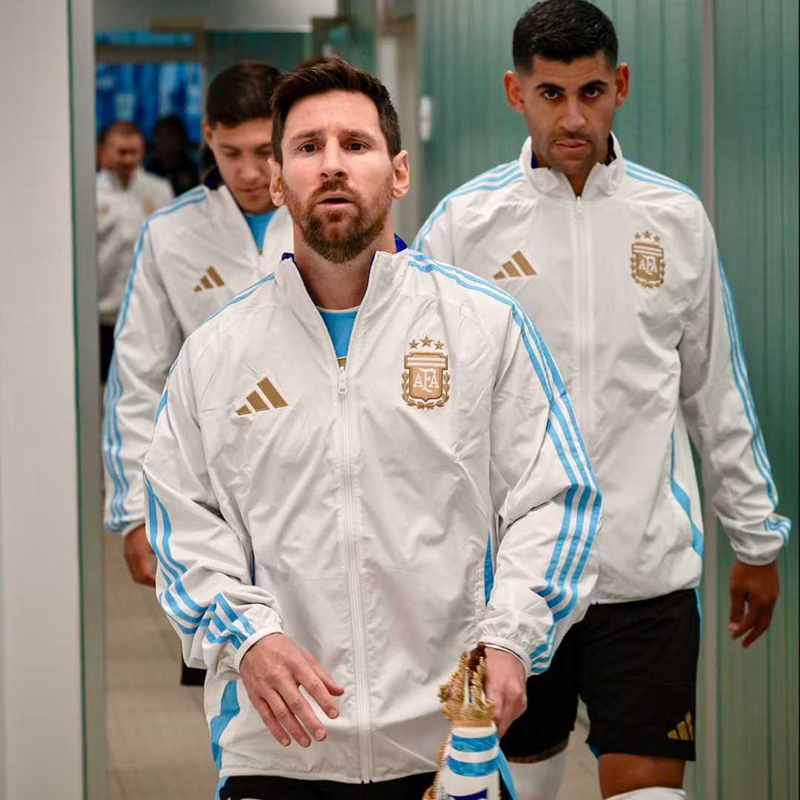 Argentina 2024 Copa America Reversible Performance Jacket Casual Sports Zipper Windbreaker Iw0219