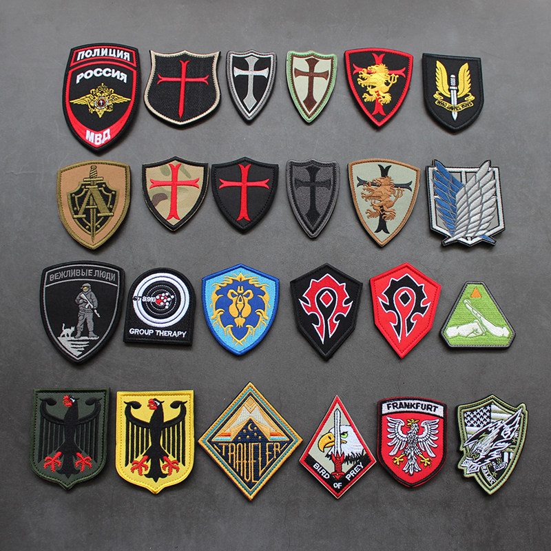 World of Warcraft Embroidered Velcro Quality Badge Tactical Morale ArmBand Crusader Wings of Freedom Shield Patch