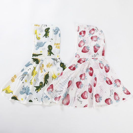 儿童防晒衣夏季超薄透气披风宝宝纯棉卡通连帽衫男女防护防晒衣服