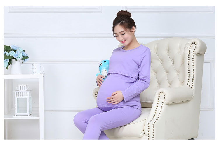 Phụ nữ mang thai Qiuyi Qiuku phù hợp với cho con bú dịch vụ nhà điều dưỡng đồ lót quần cotton XL 200 pounds dòng quần