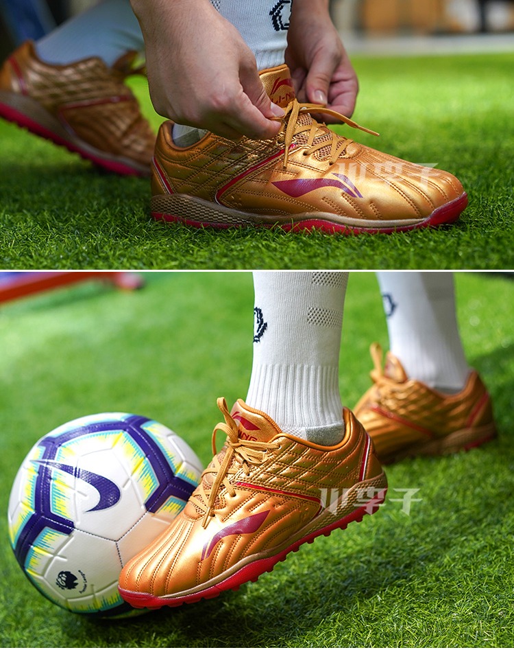 Xiao Li Zi Li Ning giày bóng đá sê-ri kangaroo da TF gãy móng AG móng tay ngắn dành cho người lớn giày bóng đá nam đào tạo giày giày thể dục nam