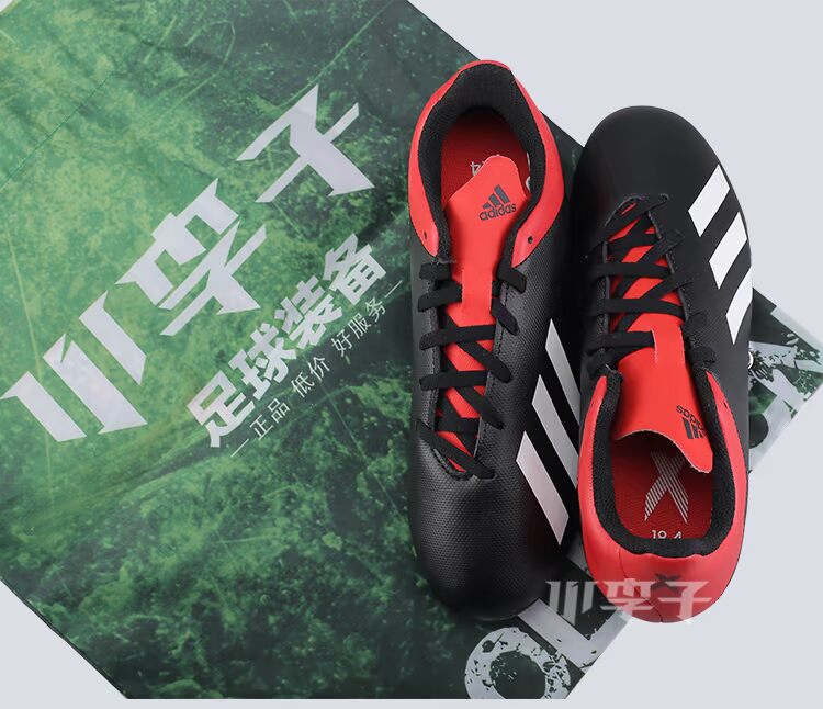Little mận: truy cập chính hãng adidas adidas X 18.4 FxG giày bóng đá trẻ em móng tay dài BB9378 - Giày bóng đá giay da bong 