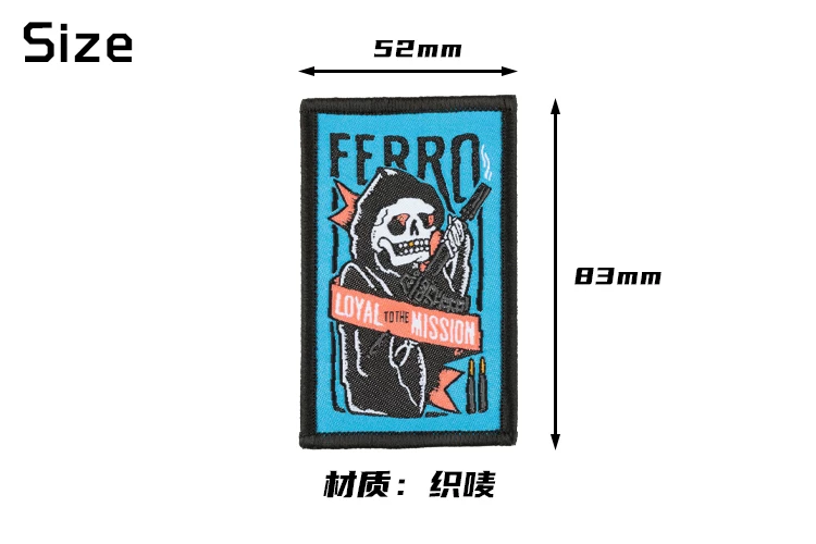 Parche táctico con diseño tipo militar