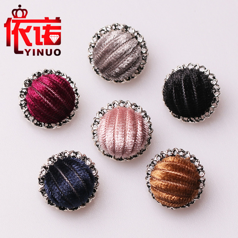 Metal Buttons NEW KOREAN VERSION SUEDE BUNT BOUQUET FASHION JACKET DECORATION FEMALE SKIRT SUIT COLORED FLOWER