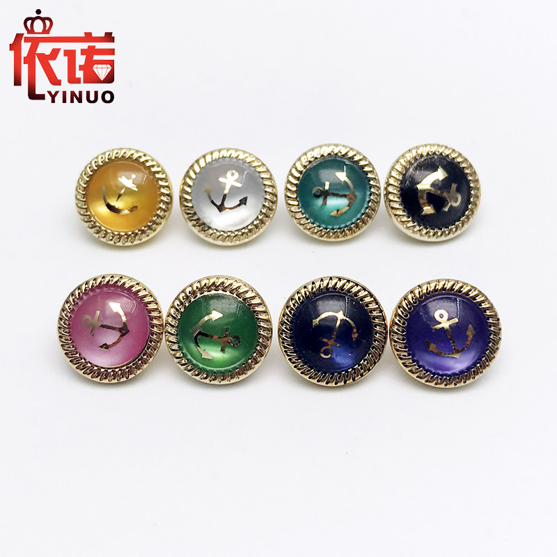 Male and female coloured round resin shirt buttons Shirts Blouse Blouse Blond gold button Clothing Accessories