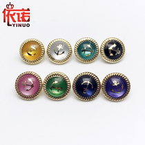 Male and female coloured round resin shirt button cardiovert shirt gold button clothing accessories buckle
